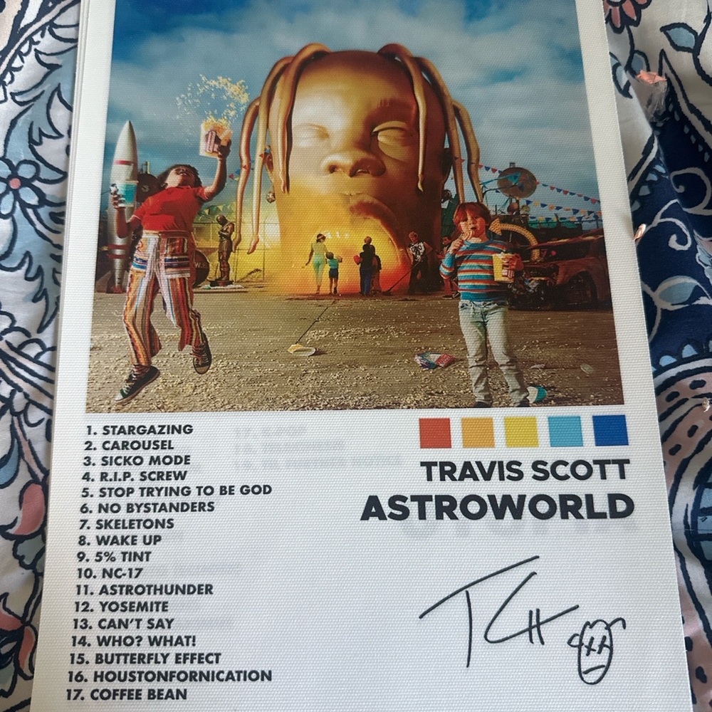 Travis Scott Pre-Signed Prints Of His Albums $40 each/$200 For Full Collection